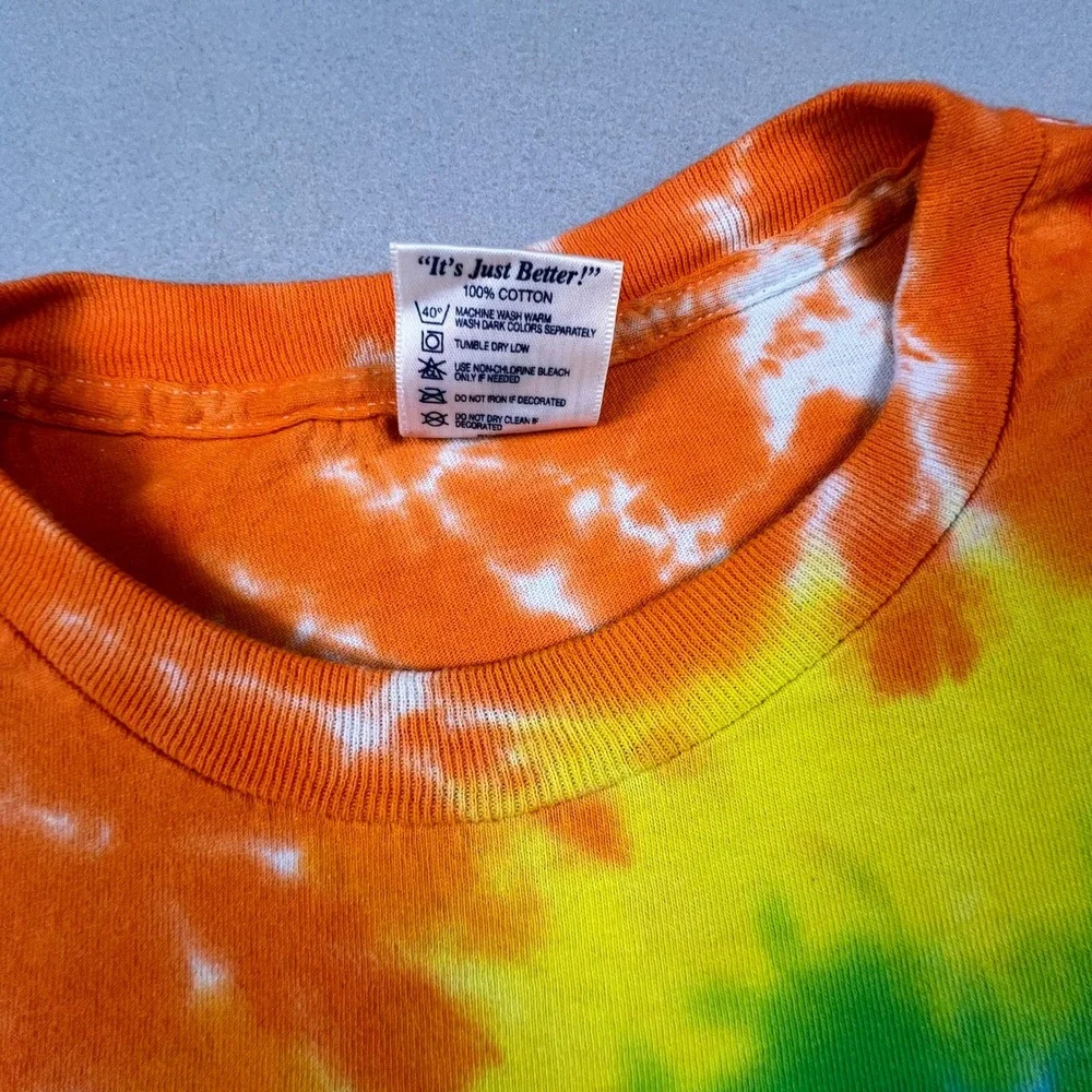 Delta Tie Dye T-Shirt Mens XXL Multi Washington DC Smiley Face Peace Hippie Boho